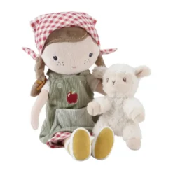 Little Dutch Knuffelpop Boerin Rosa Met Schaap - 35 cm