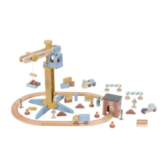 Little Dutch Kraan Set Met Treinbaan