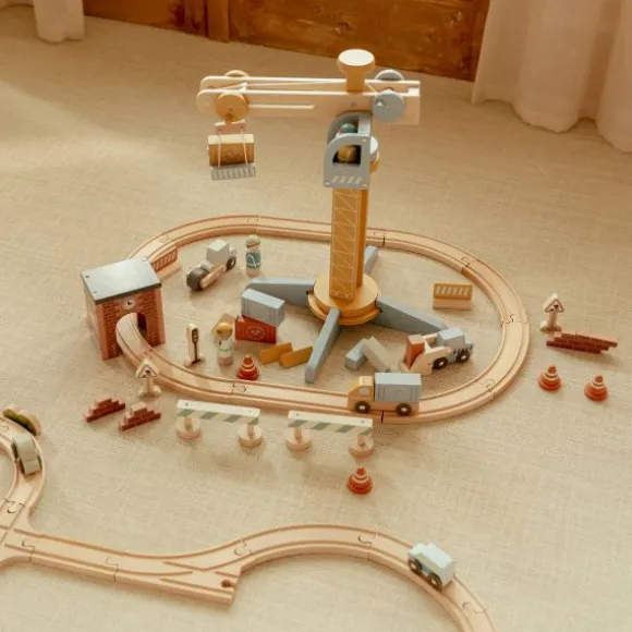 Little Dutch Kraan Set Met Treinbaan