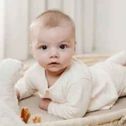 Little Dutch Lange Mouw Overslag T-Shirt - Maat 56 - Creme