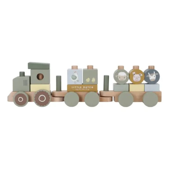 Little Dutch Little Farm Tractor Blokkentrein