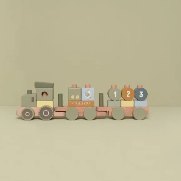 Little Dutch Little Farm Tractor Blokkentrein