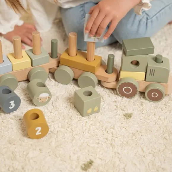 Little Dutch Little Farm Tractor Blokkentrein