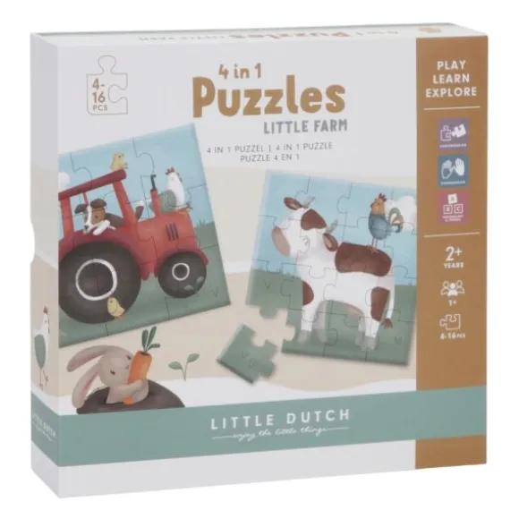 Little Dutch Little Farm Puzzel - 4-in-1