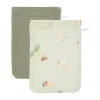 Little Dutch Little Farm Washandjes - Olive - 2 Stuks