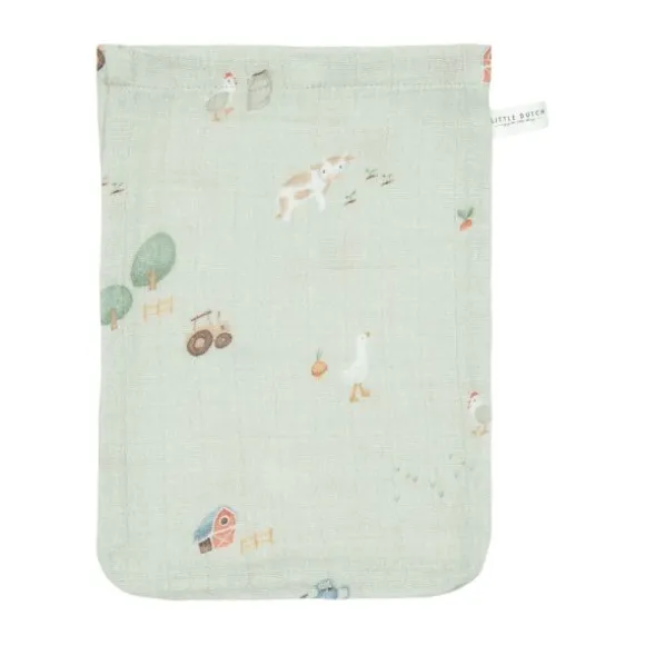 Little Dutch Little Farm Washandjes - Olive - 2 Stuks