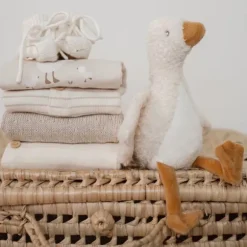 Little Dutch Little Goose Korte Mouw Romper - Maat 44 - Beige