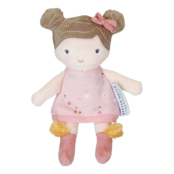 Little Dutch Little Pink Flowers Knuffelpop - Rosa - 10 cm