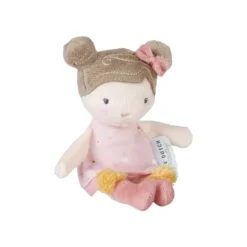 Little Dutch Little Pink Flowers Knuffelpop - Rosa - 10 cm