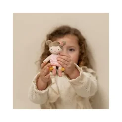 Little Dutch Little Pink Flowers Knuffelpop - Rosa - 10 cm