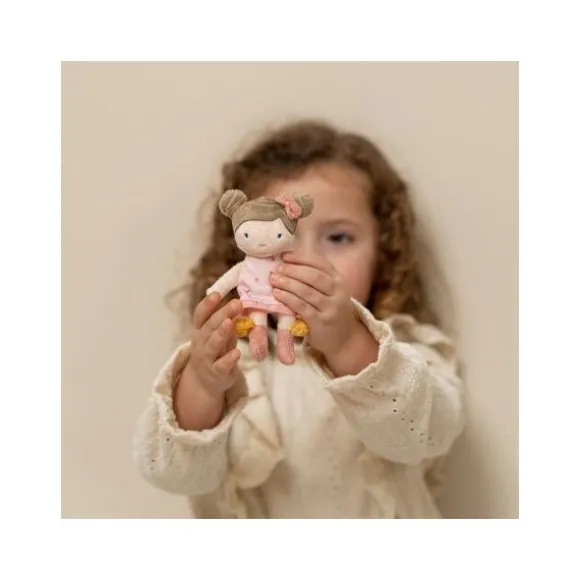 Little Dutch Little Pink Flowers Knuffelpop - Rosa - 10 cm