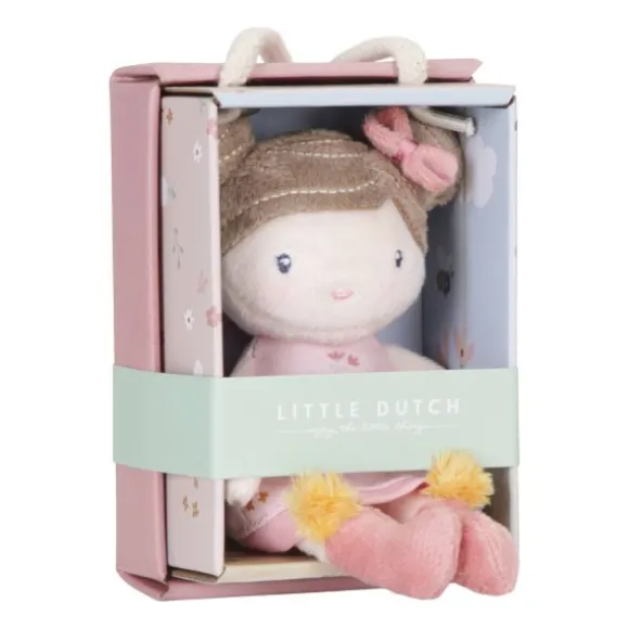 Little Dutch Little Pink Flowers Knuffelpop - Rosa - 10 cm