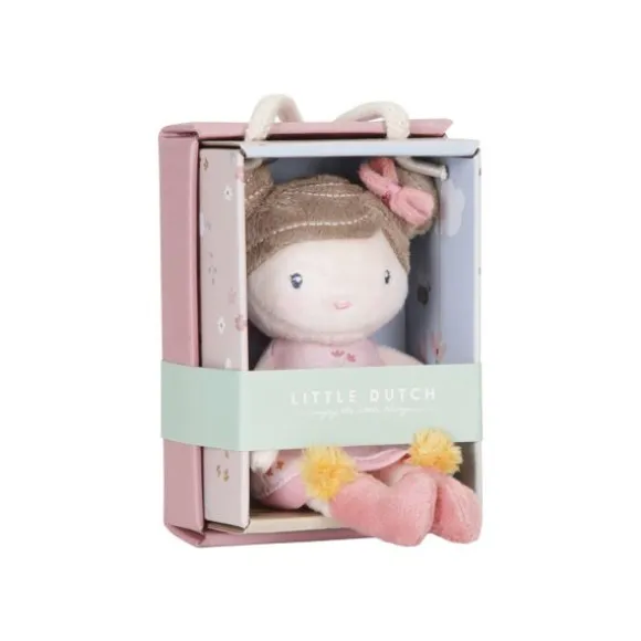 Little Dutch Little Pink Flowers Knuffelpop - Rosa - 10 cm