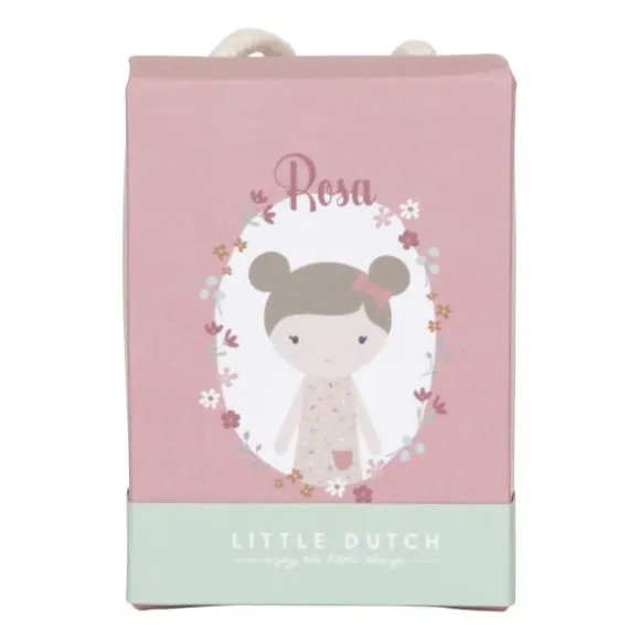 Little Dutch Little Pink Flowers Knuffelpop - Rosa - 10 cm