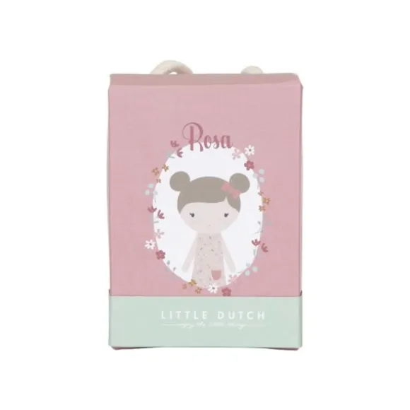 Little Dutch Little Pink Flowers Knuffelpop - Rosa - 10 cm
