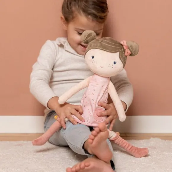 Little Dutch Little Pink Flowers Knuffelpop - Rosa - 50 cm