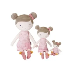 Little Dutch Little Pink Flowers Knuffelpop - Rosa - 50 cm