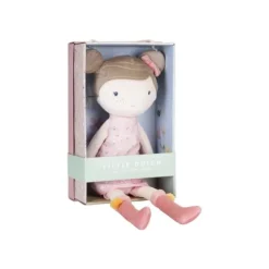 Little Dutch Little Pink Flowers Knuffelpop - Rosa - 50 cm