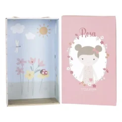 Little Dutch Little Pink Flowers Knuffelpop - Rosa - 50 cm