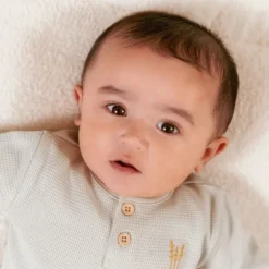 Little Dutch Newborn NOOS Little Farm - T-shirt lange mouw maat 50 - Wafel Soft Green