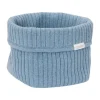 Little Dutch Pure Commodemandje Klein - 15 x 15 x 15 cm - Gebreid - Denim Blue