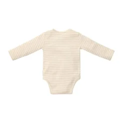 Little Dutch Stripe Lange Mouw Overslag Romper - Maat 44 - Soft Beige