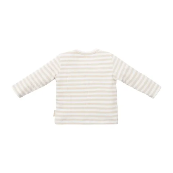 Little Dutch Stripe T-shirt - Lange Mouw - Mt. 50 – Zand/Wit