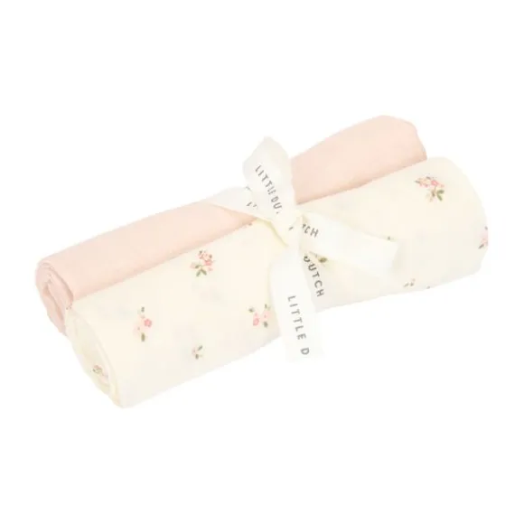 Little Dutch Swaddle Doeken - (Set van 2) - 70 x 70 cm - Hydrofiel - Fairy Blossom/Blossom (Set van 2)
