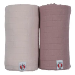 Lodger Hydrofieldoek - 2 Stuks - 110 x 110 cm - Powder / Rose
