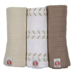 Lodger Hydrofieldoek - 3 Stuks - 70 x 70 cm - Matcha - Birch