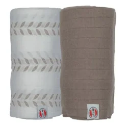 Lodger Hydrofieldoek - 2 Stuks - 110 x 110 cm - Matcha - Powder / Rose