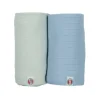 Lodger Hydrofieldoek - 2 Stuks - 110 x 110 cm - Peppermint / Blue Fogg