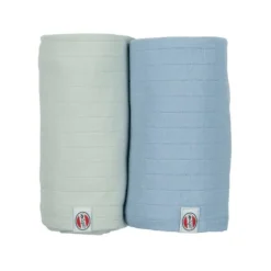 Lodger Hydrofieldoek - 2 Stuks - 110 x 110 cm - Peppermint / Blue Fogg
