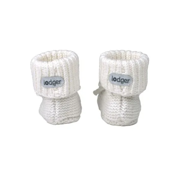 Lodger Knit Slofjes - 0-6 mnd - Cloud Dancer