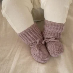 Lodger Knit Slofjes - 0-6 Mnd - Silk