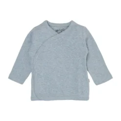 Lodger Melange Overslag Shirt - Maat 50 - Blue Fogg