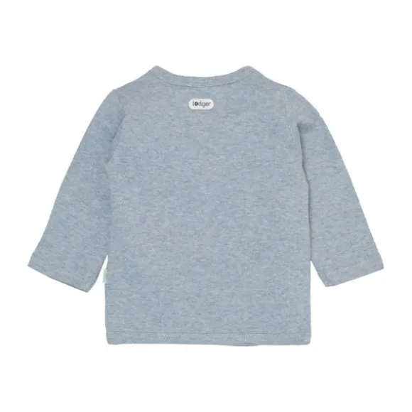 Lodger Melange Overslag Shirt - Maat 50 - Blue Fogg