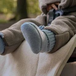 Lodger Slofjes - Merino Wool - Blue Fogg - 0-6M