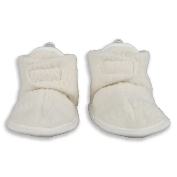 Lodger Slofjes - Teddy Fleece - Cloud Dancer - 0-3M