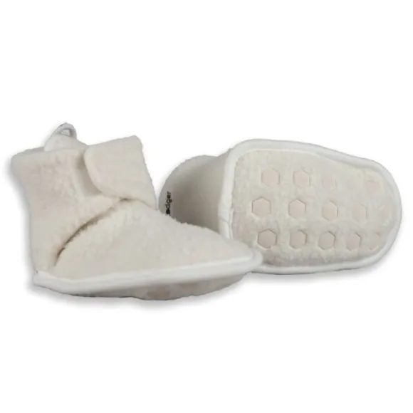 Lodger Slofjes - Teddy Fleece - Cloud Dancer - 0-3M