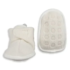 Lodger Slofjes - Teddy Fleece - Cloud Dancer - 0-3M