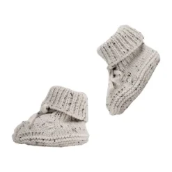 Lodger Slofjes Gebreid Met Kabel - 0-6 mnd - Buffalo