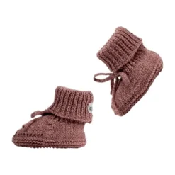 Lodger Slofjes Gebreid Met Kabel - 0-6 mnd - Buffalo