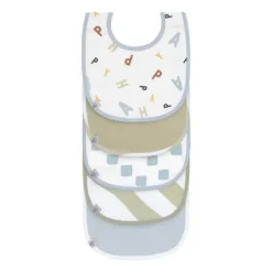 Lässig Slabbetjes Set van 5 - Happy Fruits - Peach/Pastel Lilac