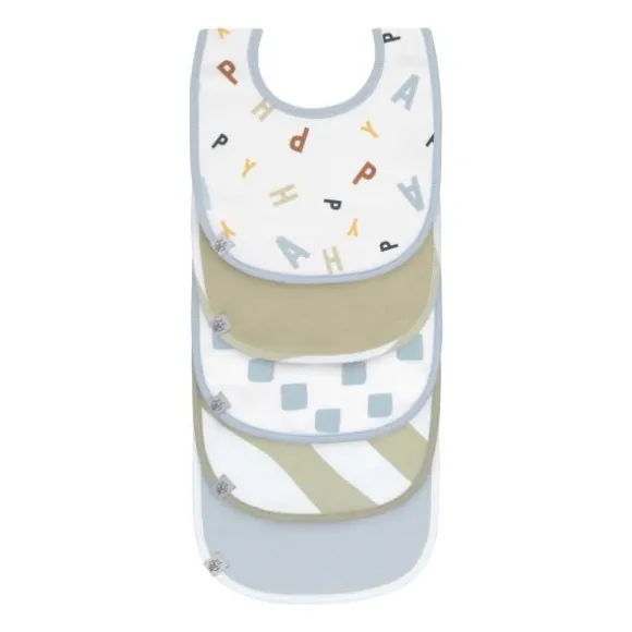 Lässig Slabbetjes Set van 5 - Happy Fruits - Peach/Pastel Lilac