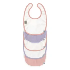 Lässig Slabbetjes Set van 5 - Happy Fruits - Peach/Pastel Lilac