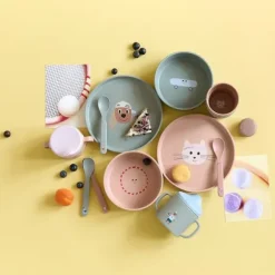 Lässig Tiny Team Cat Dinerset - Roze