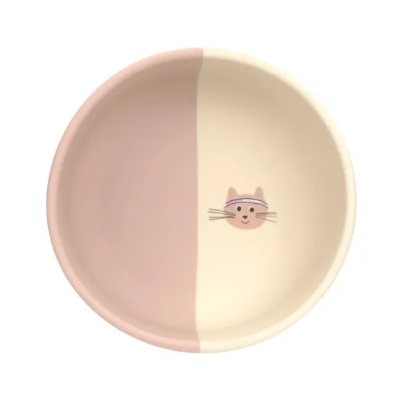 Lässig Tiny Team Cat Kommetje - Siliconen - Roze