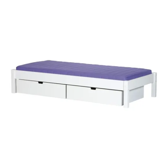 Manis-h Combinatiebed Met Lattenbodem En 2 Lades - ULL - 90x160 cm