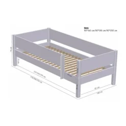 Manis-h FULLA Combinatie Huisbed Met Lattenbodem - 90 x 200 cm